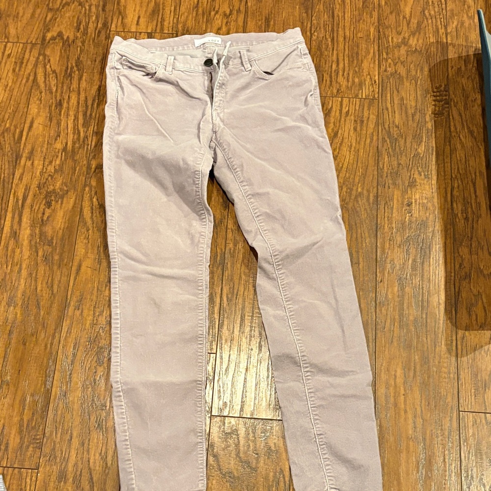 LOFT Women's Corduroy Jeans in Soft Lavender